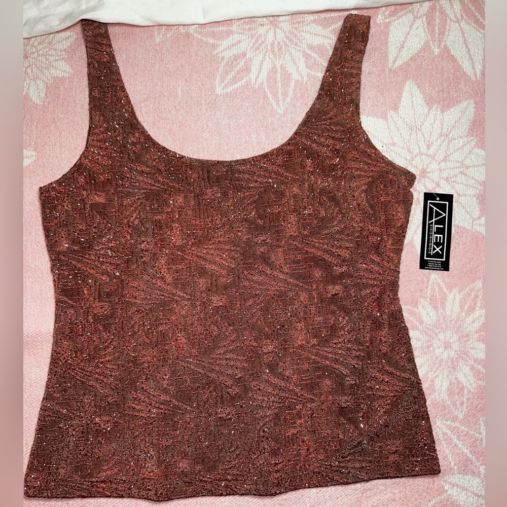 Alex Evenings Sparkle Tank Top